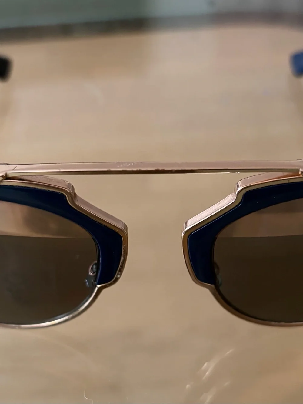 Christian Dior So Real sunglasses Navy Blue and rose gold Sunglasses Authentic